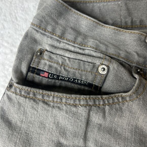 US Polo Assn Men’s 32x34 Gray Jeans Casual Work *flaw Preppy Office - Picture 5 of 14